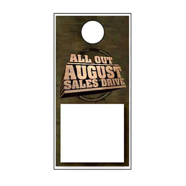 All Out August Hang Tags