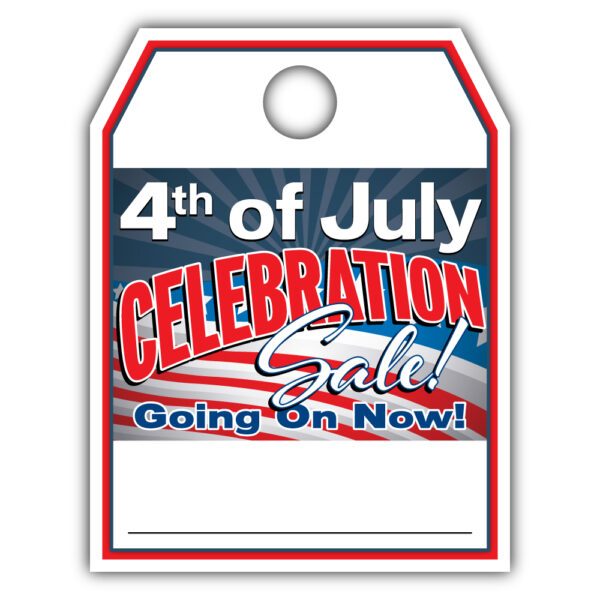 4th of July Celebration Sale Event Hang Tag